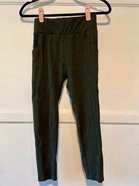 Olive Green Pull-On Leggings